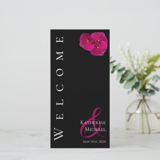 Programme moderne Fuchsia Orchidées-Mariage- (Debout devant)