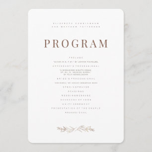 Programme Moderne + Mariage de feuillage minimaliste