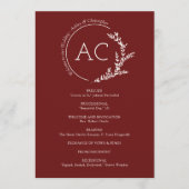 Programme Moderne minimaliste Folimson Mariage rouge (Devant)