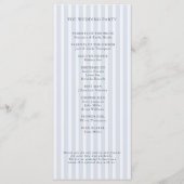 Programme Moderne Rayures Classiques Bleu Poussiéreux Mariag (Dos)