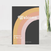 Programme Moderne Rétro Arc-en-ciel des Années 70 | Mariage (Devant)