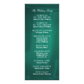Programme moderne vert foncé. Mariage élégant émer (Dos)