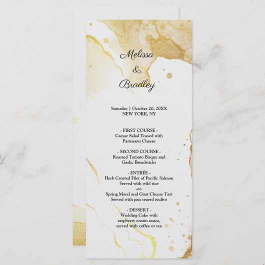 Programme moderne Watercolor Gold (Devant / Derrière)