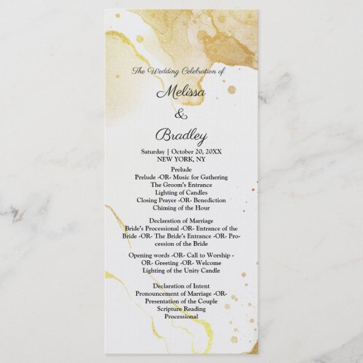 Programme moderne Watercolor Gold (Devant)