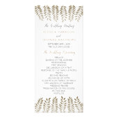 Programme Monochrome Fern Woodland Wedding (Devant)