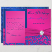 Programme Monogram Cobalt et Fuchsia Mariage damas (Devant / Derrière)