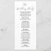 Programme Monogram Initial Minimal Wedding Program (Dos)