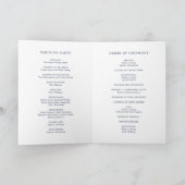 Programme Monogramme Bleu Marine Simple Élégant pour Mariage (Intérieur)