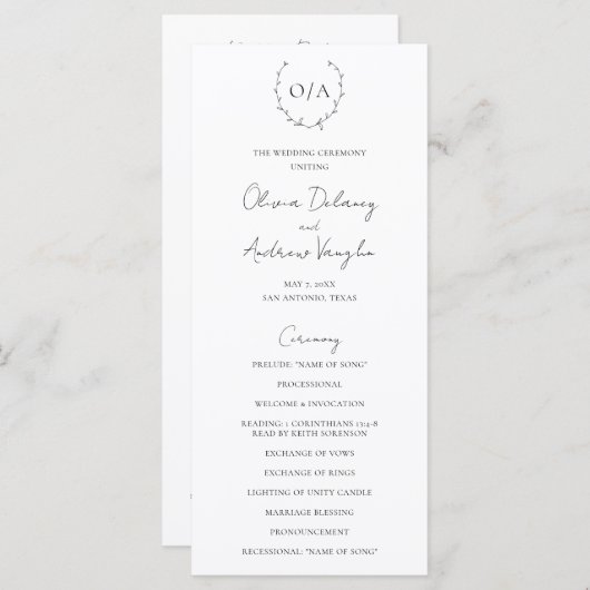 Programme Monogramme classique Cimier de couronne de couronn (Devant / Derrière)