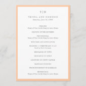 Programme Monogramme élégant de pêche Mariage Moderne (Devant)
