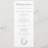 Programme monogramme floral vintage classique (Devant)