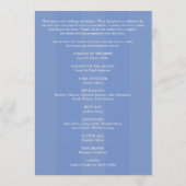 Programme Monogramme minimal Mariage bleu de Cornflower rayé (Dos)
