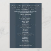 Programme Monogramme minimaliste Indigo Mariage bleu rayé (Dos)