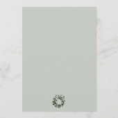 Programme Monogramme moderne Eucalyptus Mariage de couronne (Dos)