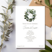 Programme Monogramme moderne Eucalyptus Mariage de couronne