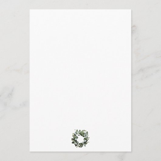 Programme Monogramme moderne Eucalyptus Wreath Black (Dos)