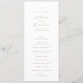 Programme Monogramme Neutre Classique Élégant Mariage (Devant)