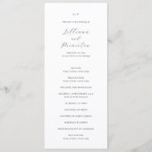 Programme Monogramme noir et blanc classique Élégant mariage (Devant)