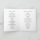 Programme Monogramme noir simple Mariage élégant (Intérieur)