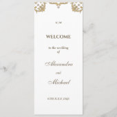Programme Monogramme Victorian Pearl Vintage Wedding Program (Devant)