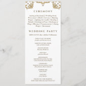 Programme Monogramme Victorian Pearl Vintage Wedding Program (Dos)