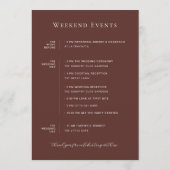 Programme Monogramme vintage | Accueil du Mariage Boho Ornat (Dos)