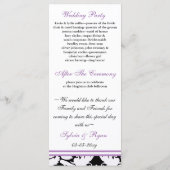 programme monogramme violet mariage damassé (Dos)