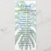 Programme Monstera Tropical Leaf Greenery Beach Mariage (Devant)