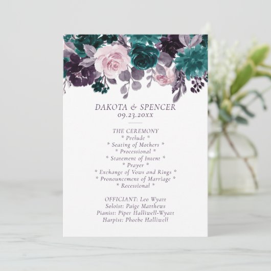 Programme Moody Boho | Eggplant Purple et Turquoise Rose Gar (Debout devant)