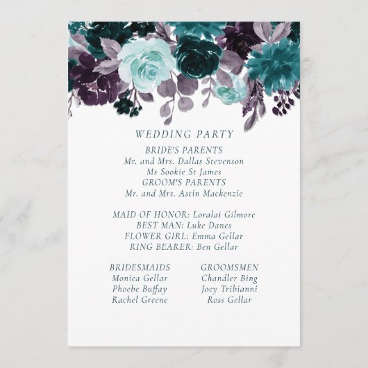 Programme Moody Boho | Turquoise Turquoise et pourpre (Dos)
