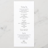 Programme Moody Rustic Garden Florals Mariage bohémien (Dos)