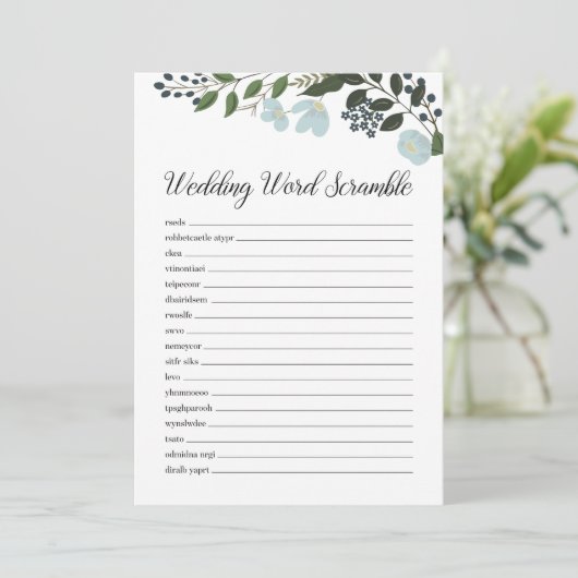 Programme Mot mariage Scramble Avec Verdure (Debout devant)