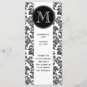 Programme Motif damassé de tableau noir et blanc (Devant)