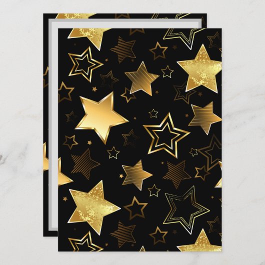 Programme Motif sans couture avec étoiles d'or (Devant / Derrière)