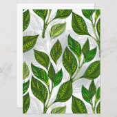 Programme Motif sans couture avec Feuilles de thé vert (Devant / Derrière)