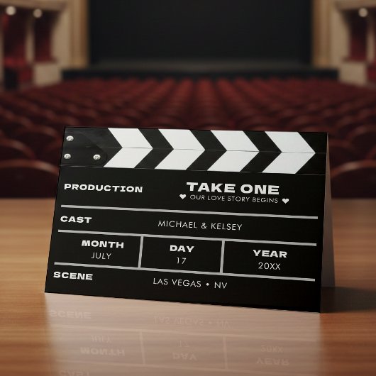 Programme Movie Clap Board Film Strip Photo Wedding