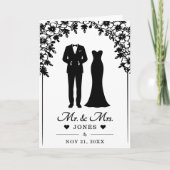 Programme Mr & Mrs Wedding Dress Tuxedo Floral Arch Photo (Devant)