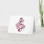 Programme Musical treble clef notes with sakura flowers (Devant)