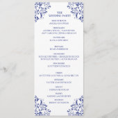 Programme Nadine Wedding Program | Longueur du thé (bleu roy (Dos)