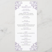 Programme Nadine Wedding Program | Longueur du thé (Lavande) (Dos)