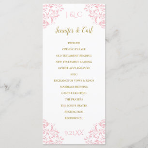 Programme Nadine Wedding Program Longueur du thé (rose et