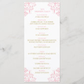Programme Nadine Wedding Program | Longueur du thé (rose et (Dos)