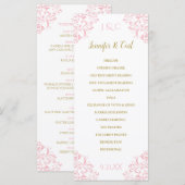 Programme Nadine Wedding Program | Longueur du thé (rose et (Devant / Derrière)