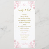 Programme Nadine Wedding Program | Longueur du thé (rose et (Devant)