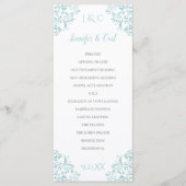Programme Nadine Wedding Program | Tall (Turquoise clair) (Devant)