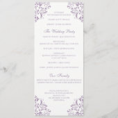 Programme Nadine Wedding Program - Tea-length -Lavender (Dos)