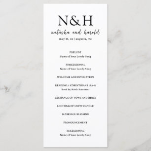 Programme Natasha Monogram Mariage moderne