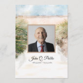 Programme Natural Beach Watercolor Funeral Service Memorial (Devant)