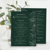 Programme Nature Inspired  Greenery Wedding Program Card