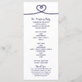 Programme Nautical Tying Knot Heart Wedding (Dos)